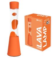Fisura Lava Lamp Tower - Oranje Basis Met Transparante Vloeistof En Oranje Lava