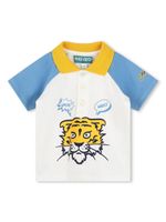 Kenzo Kids polo en coton biologique à logo imprimé - Blanc