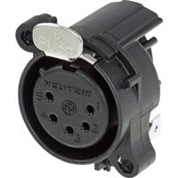 Neutrik NC5FAH XLR-connector Flensbus, contacten haaks Aantal polen: 5 Zwart 1 stuk(s) - thumbnail