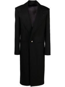 Balmain single-breasted felted wool coat - Noir