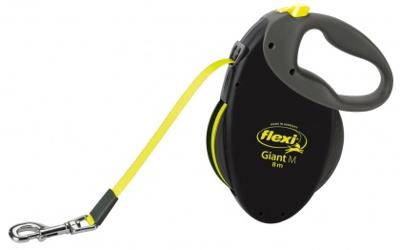 TRIXIE NEON GIANT M Hond Intrekbare riem Zwart, Geel 8 m