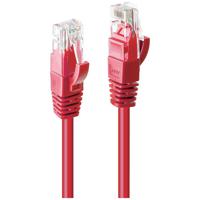 LINDY 48034 RJ45 Netwerkkabel, patchkabel CAT 6 U/UTP 3.00 m Rood 1 stuk(s) - thumbnail