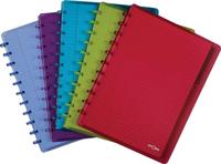Atoma Trendy organizer A4 gelinieerd papier, 120 beweegbare pagina's met 6 pagina-verdelers en 5 plastic zakken, blauw