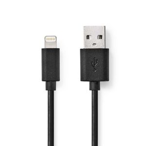 Lightning Kabel | USB 2.0 | Apple Lightning 8-Pins | USB-A Male | 480 Mbps | Vernikkeld | 2.00 m | R