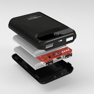 Ansmann Mini-powerbank | TÜV getest | 10.000 mAh | met 2 USB poorten en LED-ind. - 1700-0091 1700-0091