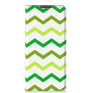 OPPO A54 5G | A74 5G | A93 5G Hoesje met Magneet Zigzag Groen