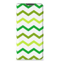 OPPO A54 5G | A74 5G | A93 5G Hoesje met Magneet Zigzag Groen