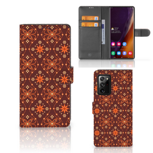 Samsung Galaxy Note20 Ultra Telefoon Hoesje Batik Brown