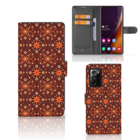 Samsung Galaxy Note20 Ultra Telefoon Hoesje Batik Brown - thumbnail