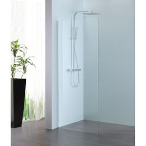 Royal Plaza Parri walk-in 60x200cm zilver profiel en helder glas met clean coating 23790