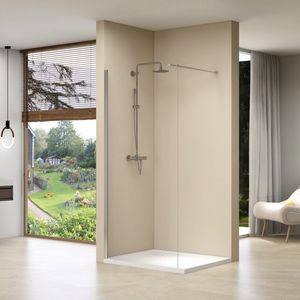 Inloopdouche Van Rijn ST01 50x200 cm Helder Glas 8 mm Zonder Stabilisatiestang RVS