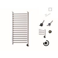 Elektrische Design Radiator Sanicare Plug En Play Qubic 126.4 x 60 cm Wit Thermostaat Zwart 773 Watt Sanicare