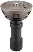 Manfrotto 520BALLSH Semisfera con Impugnatura Corta, 75 mm, Nero