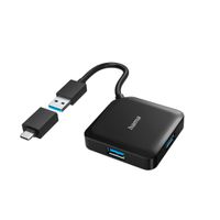 Hama USB-hub 4-poorts USB 3.2 Gen1 5 Gbit/s Incl. USB-C-adapter - thumbnail