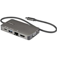 StarTech.com DKT30CHVPD2 interface hub USB 3.2 Gen 1 (3.1 Gen 1) Type-C 5000 Mbit/s Zwart, Grijs - thumbnail