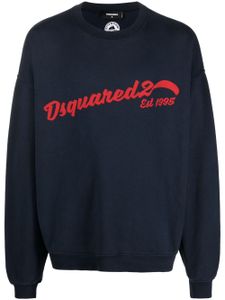 DSQUARED2 sweat en coton à logo imprimé - Bleu