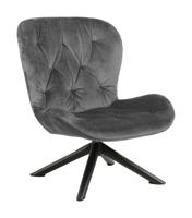 Bendt Fauteuil 'Olle' Velvet, kleur Dark Grey