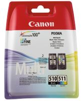 Canon PG-510/CL-511 Multi Pack inktcartridge 2 stuk(s) Origineel Normaal rendement Zwart, Cyaan, Magenta, Geel - thumbnail