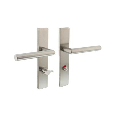 Intersteel Deurkruk Jura hoek 90° rechthoekig schild met toilet-/badkamersluiting 72/mm (klein krukgat) links EN1906/4 -RVS Intersteel Deurkruk Jura hoek 90° rechthoekig schild met toilet-/badkamersluiting 72/mm (klein krukgat) links EN1906/4 -RVS