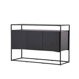 Nest living Cedric houten dressoir zwart - 120 x 45 cm