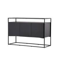 Nest living Cedric houten dressoir zwart - 120 x 45 cm - thumbnail