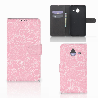 Microsoft Lumia 640 XL Hoesje White Flowers