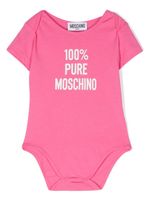 Moschino Kids body en coton à logo imprimé - Rose