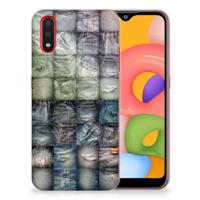 Silicone Back Cover Samsung Galaxy A01 Spijkerbroeken