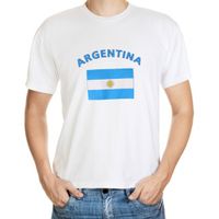 Wit t-shirt Argentinie heren - thumbnail