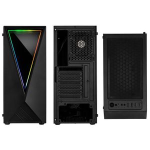 Kolink VOID RGB Midi-tower Gaming-behuizing Zwart 1 voorgeïnstalleerde LED-ventilator, Zijvenster, Stoffilter