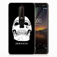 Silicone Back Case Nokia 6 (2018) Skull Eyes