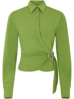 Rabanne chemise à design drapé - Vert