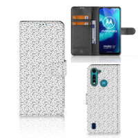 Motorola G8 Power Lite Telefoon Hoesje Stripes Dots - thumbnail