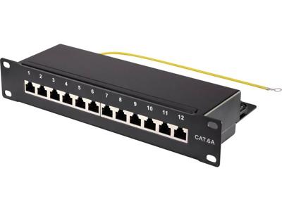 Renkforce 12 poorten Netwerkpatchpaneel 254 mm (10) CAT 6A 1 HE Ingericht Renkforce 12 poorten Netwerkpatchpaneel 254 mm (10) CAT 6A 1 HE Ingericht