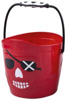 Eddy toys emmer piraten jongens 19 x 18 cm rood