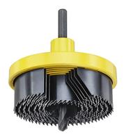 kwb 7-delige meervoudige gatenzaag Ø 25, 32, 38, 45, 50, 58 en 63 mm met centreerboor, goede zaagprestaties, ronde schacht en zware aluminium gegoten steunplaat voor veelzijdig gebruik