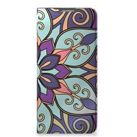 OPPO Reno8 Lite Smart Cover Purple Flower - thumbnail