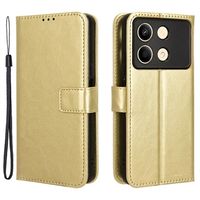 Xiaomi Redmi Note 13R Pro/Poco X6 Neo Portemonnee Hoesje met Magneetsluiting - Goud