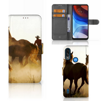 Motorola Moto E7i Power | E7 Power Telefoonhoesje met Pasjes Design Cowboy - thumbnail