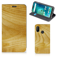 Xiaomi Mi A2 Lite Book Wallet Case Licht Hout