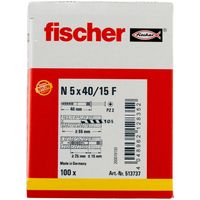 Fischer 513737 schroefanker & muurplug 100 stuk(s) Schroef- & muurplugset 40 mm - thumbnail