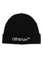 Off-White bonnet à logo brodé - Noir