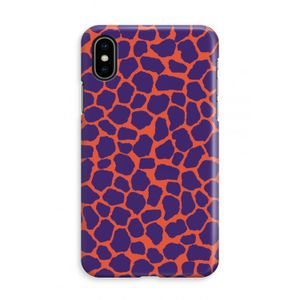 Purple Giraffe: iPhone X Volledig Geprint Hoesje