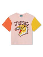 Kenzo Kids t-shirt en coton biologique à logo imprimé - Rose