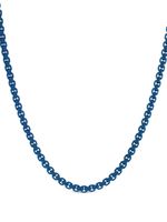 David Yurman collier DY Bel Aire en or jaune 14ct et acier inoxydable - Bleu - thumbnail