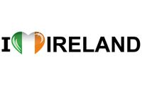 Landen vlag sticker I Love Ireland   - - thumbnail