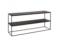 Light & Living Sidetable Chisa 150cm - Bruin/Zwart
