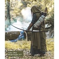 Geïnspireerd door vintage Middeleeuws Outfits Gemaskerd Bal Hoodiegewaad Viking Ranger Elf Walhalla Voor heren Dames Uniseks Gesp Boogschieten Halloween Maskerade LARP Ren Faire Mantel Lightinthebox