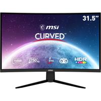 MSI G32C4XDE Gaming monitor Energielabel F (A - G) 80 cm (31.5 inch) 1920 x 1080 Pixel 16:9 1 ms HDMI, DisplayPort, Hoofdtelefoonaansluiting VA LCD