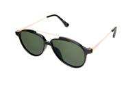 Kost zonnebril unisex piloot zwart/goud/groen (20 025)